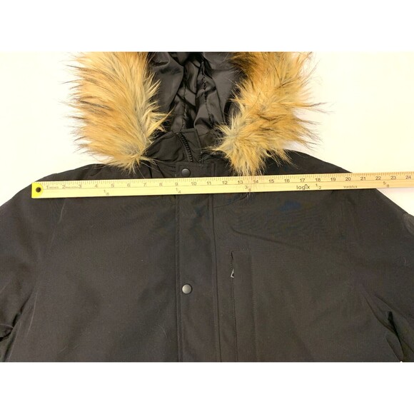 GH Bass Down Parka Mens L Goose Feathers Hooded Faux Fur Winter Insulated Coat - Picture 6 of 10